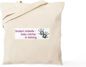 CafePress Student Midwife Tote Natural Canvas Tote Bag, Reusable Shopping Bag