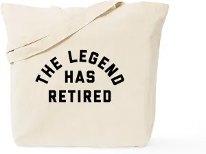 CafePress The Legend Has Retired Tote Bag Natural Canvas Tote Bag, Reusable Shopping Bag