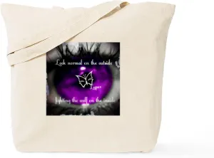CafePress Through The Eye Of Lupus Tote Bag Natural Canvas Tote Bag, Reusable Shopping Bag