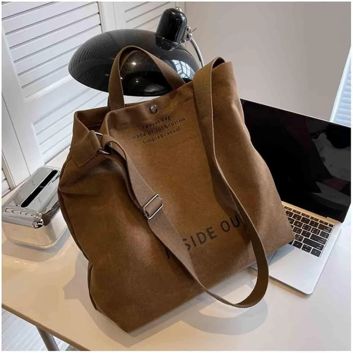 Casual Shoulder Work Bag Crossbody Top Handle Vintage Grunge Hobo Bag Women Large Canvas Tote Handbags