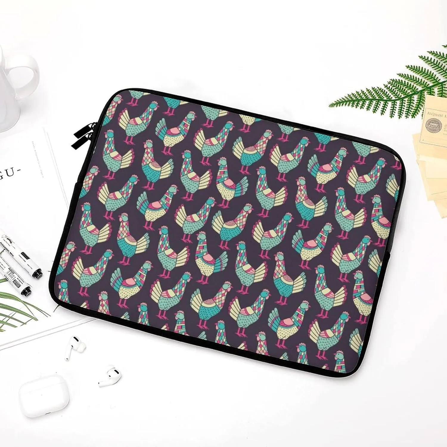 Chickens Personalized Laptop Bag Business Casual Laptop Case Slim Computer Bag Briefcase