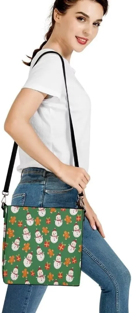 Christmas Leather Bucket Bags for Women Lady Shopping Hobo Bags Classic Shoulder Purses Handbag Crossbody Bag