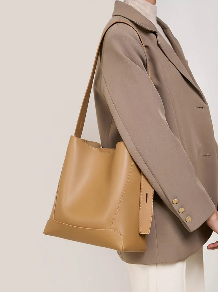 Classic Bucket Bags for Women Large Capacity Crossbody Bags for Women Hobo Bag Shoulder Bag Casual Tote Bag Handbag (Coffee)