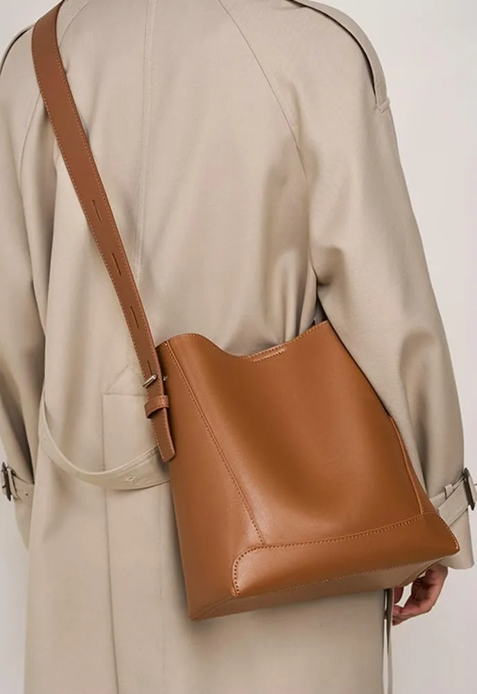 Classic Bucket Bags for Women Large Capacity Crossbody Bags for Women Hobo Bag Shoulder Bag Casual Tote Bag Handbag (Coffee)