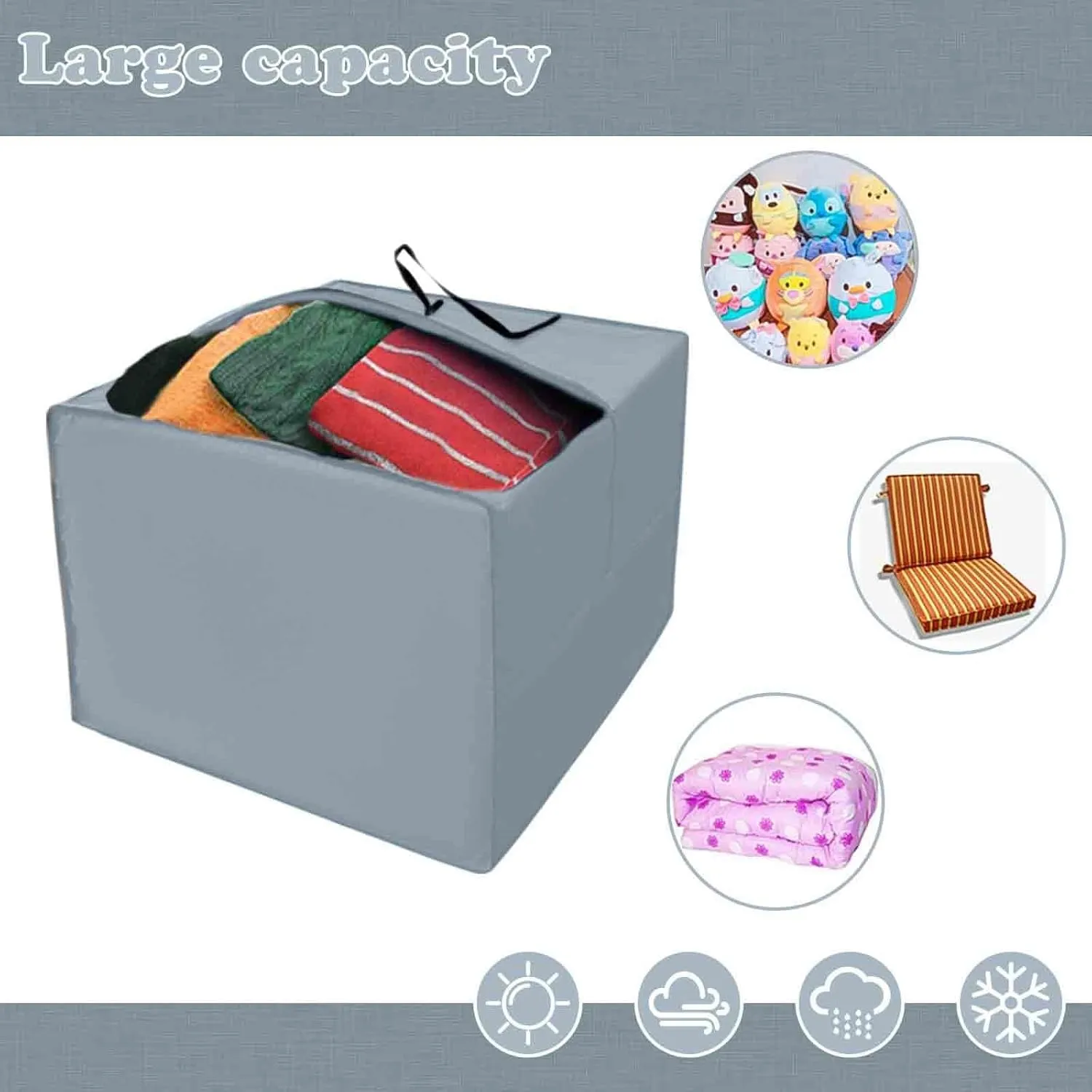 Closet Organizers and Storage Shelves, Vacuum Travel Bags for Luggage Plastic Tote Bag Clear Bins Large Moving Boxes Lunch Box Containers Sweater Organizer for Closet(C1)(25x20x5cm)