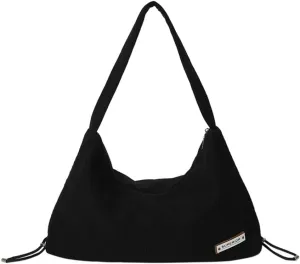 Corduroy Hobo Bags for Women Slouchy Under Arm Shoulder Bag Crescent Tote Bag Classic Clutch Purse Handbag for Travel Work