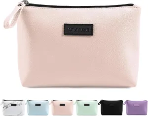 Cosmetic Bags for Women Small Makeup Bag for Purse Pu Leather Makeup Pouch Travel Makeup Bag with Zipper Make Up Bag for Travelling