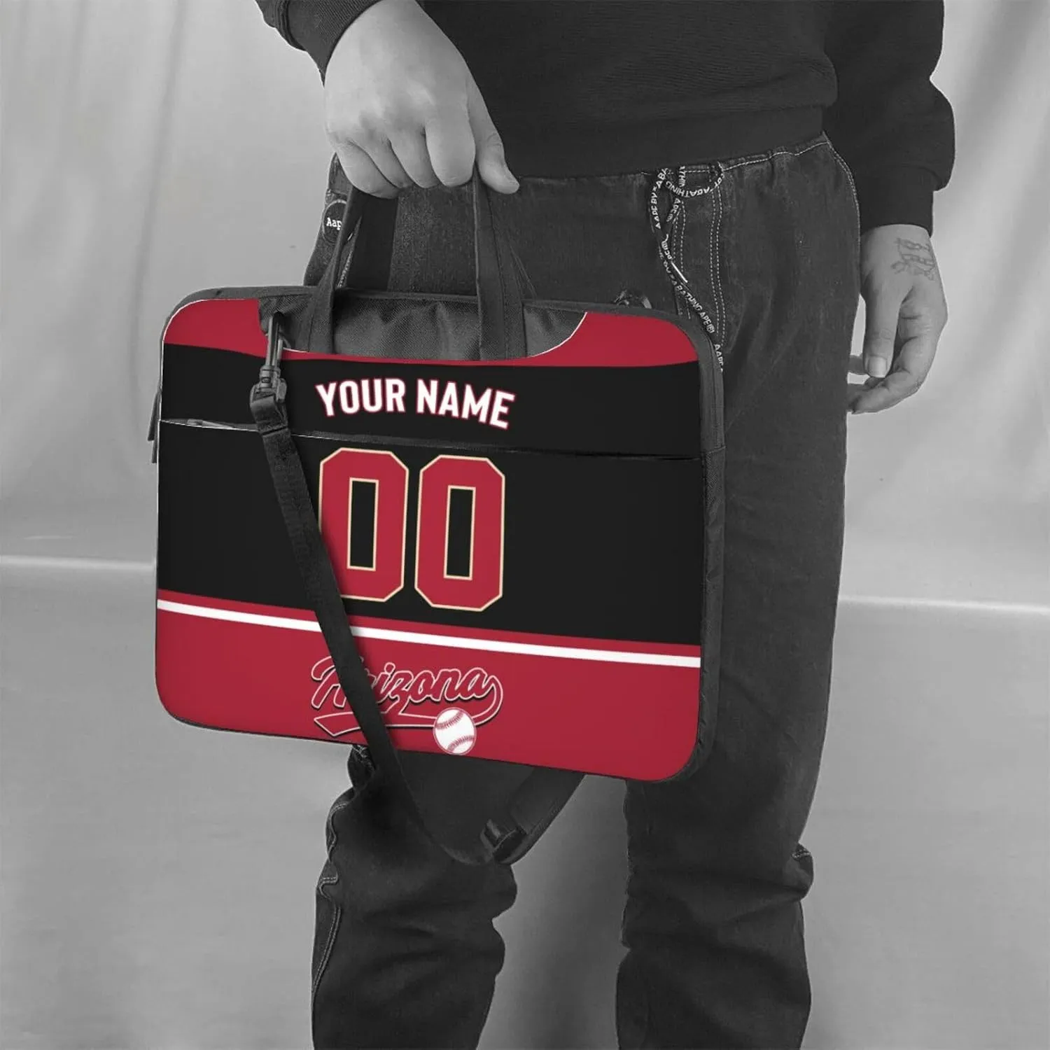 Custom Laptop Bag Baseball Fans Gifts Custom City Classic Laptop Shoulder Bag Briefcase Protective Messenger Bag