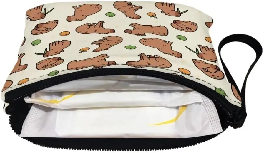 Cute Capybara Coin Purse for Women Girls Cosmetic Bag Large Capacity Wallet Coin Bag Change Pouch Toiletry Kit Handy Bags