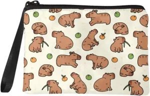 Cute Capybara Coin Purse for Women Girls Cosmetic Bag Large Capacity Wallet Coin Bag Change Pouch Toiletry Kit Handy Bags