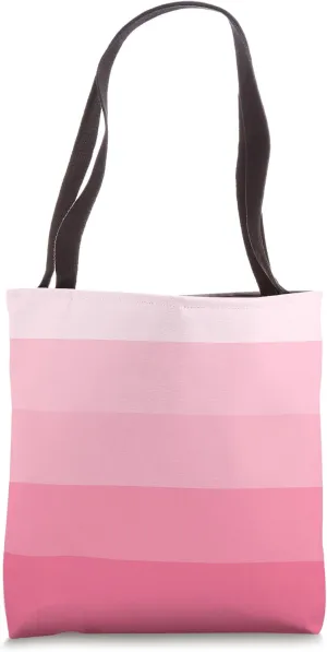Cute Five Colors Stripes Cherry Rush Theme Minimal Graphic Tote Bag