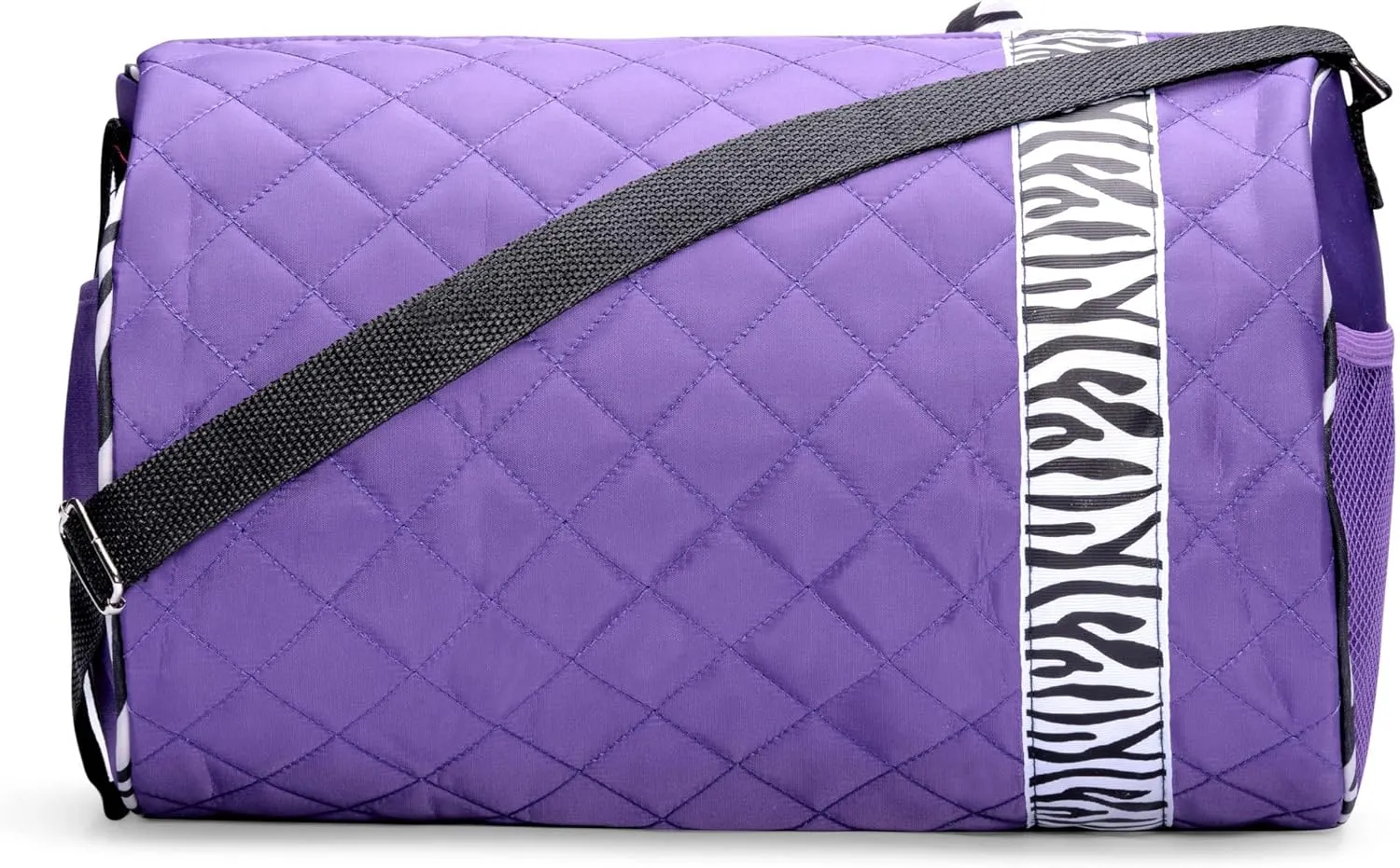 Dance Duffle Bag for Girls, Kids Travel Bag with Adjustable Carry On and Handy Pouch, Dance Accessories For Girls (Purple)