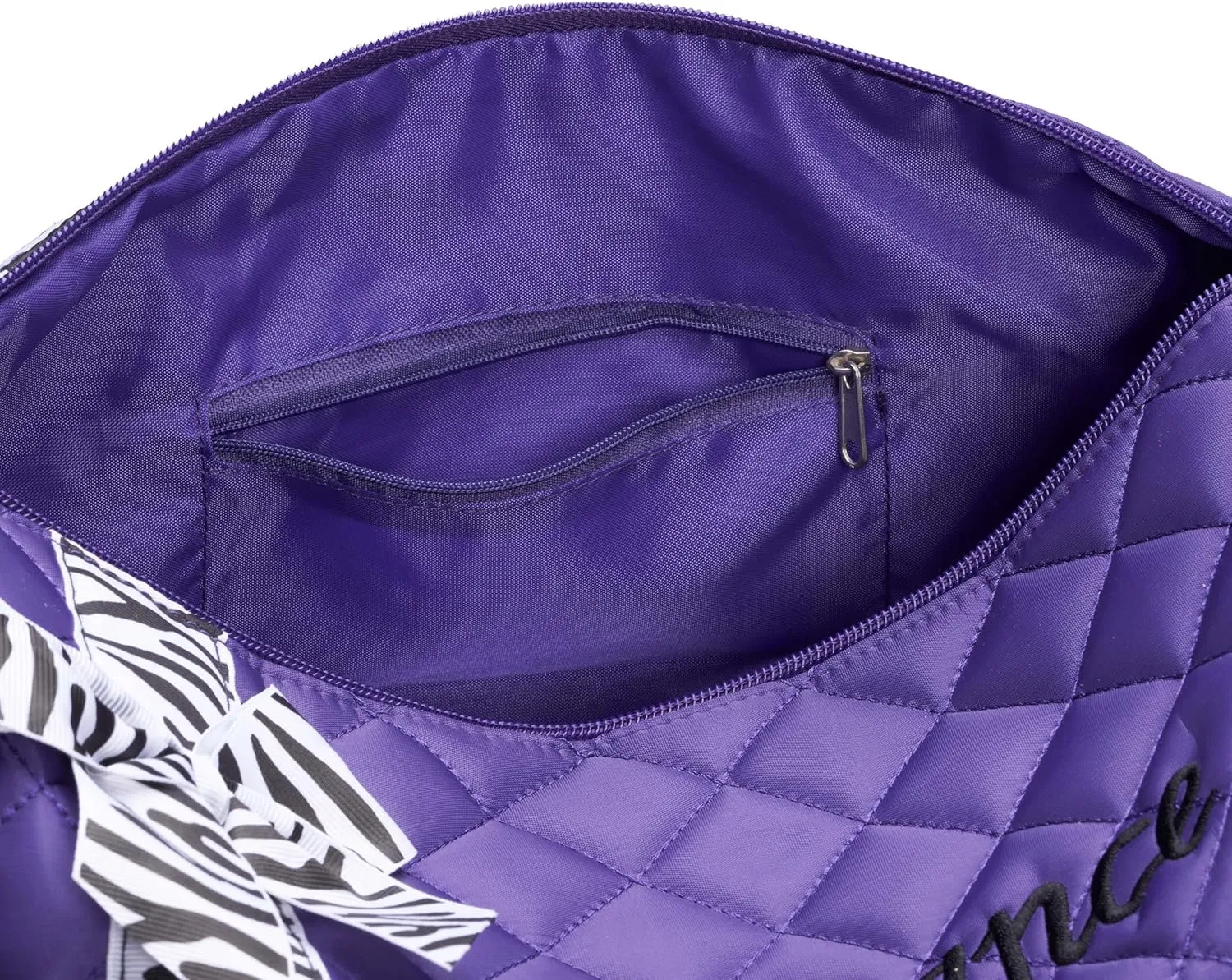 Dance Duffle Bag for Girls, Kids Travel Bag with Adjustable Carry On and Handy Pouch, Dance Accessories For Girls (Purple)