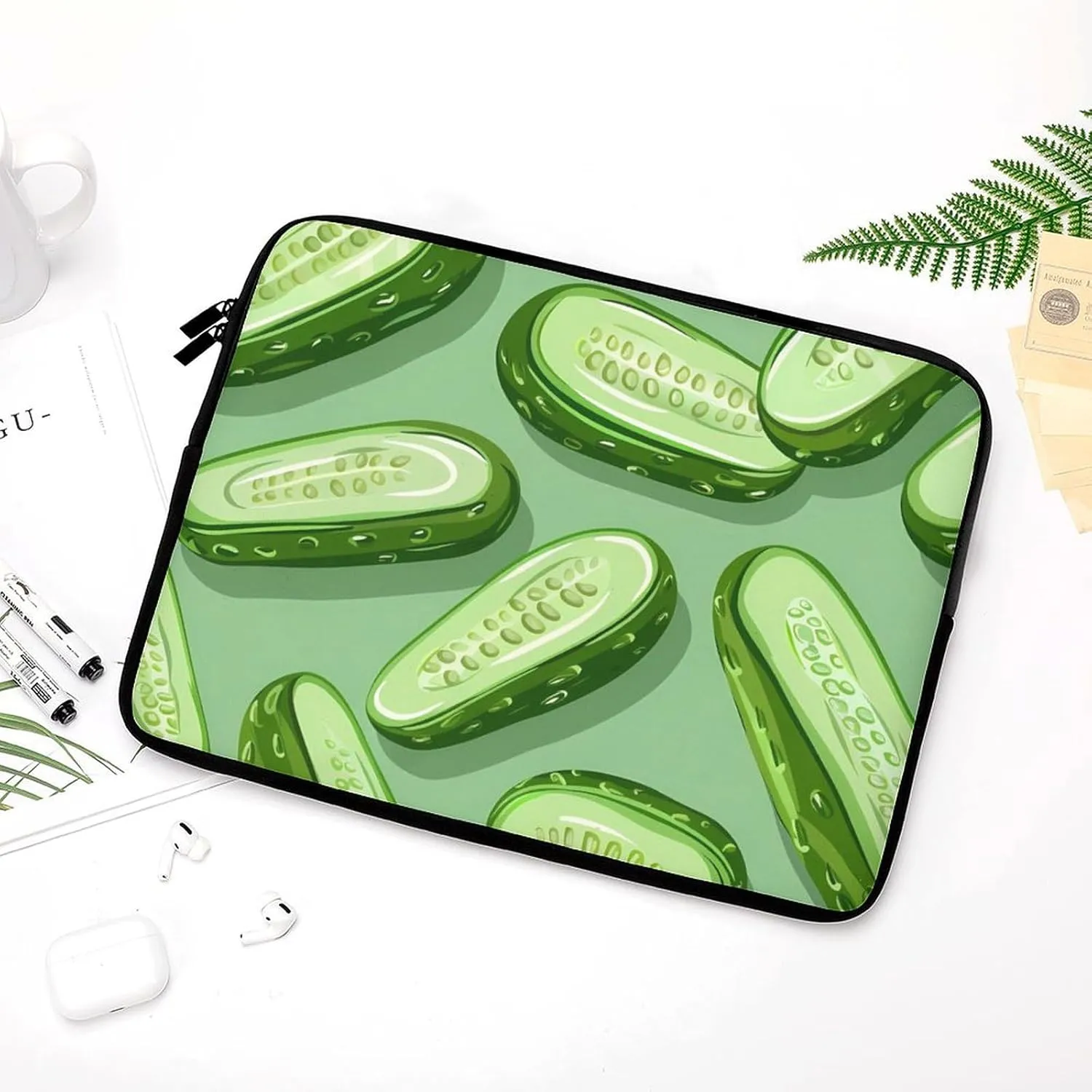 Dill Pickles Personalized Laptop Bag Business Casual Laptop Cases Slim Computer Bag Briefcase
