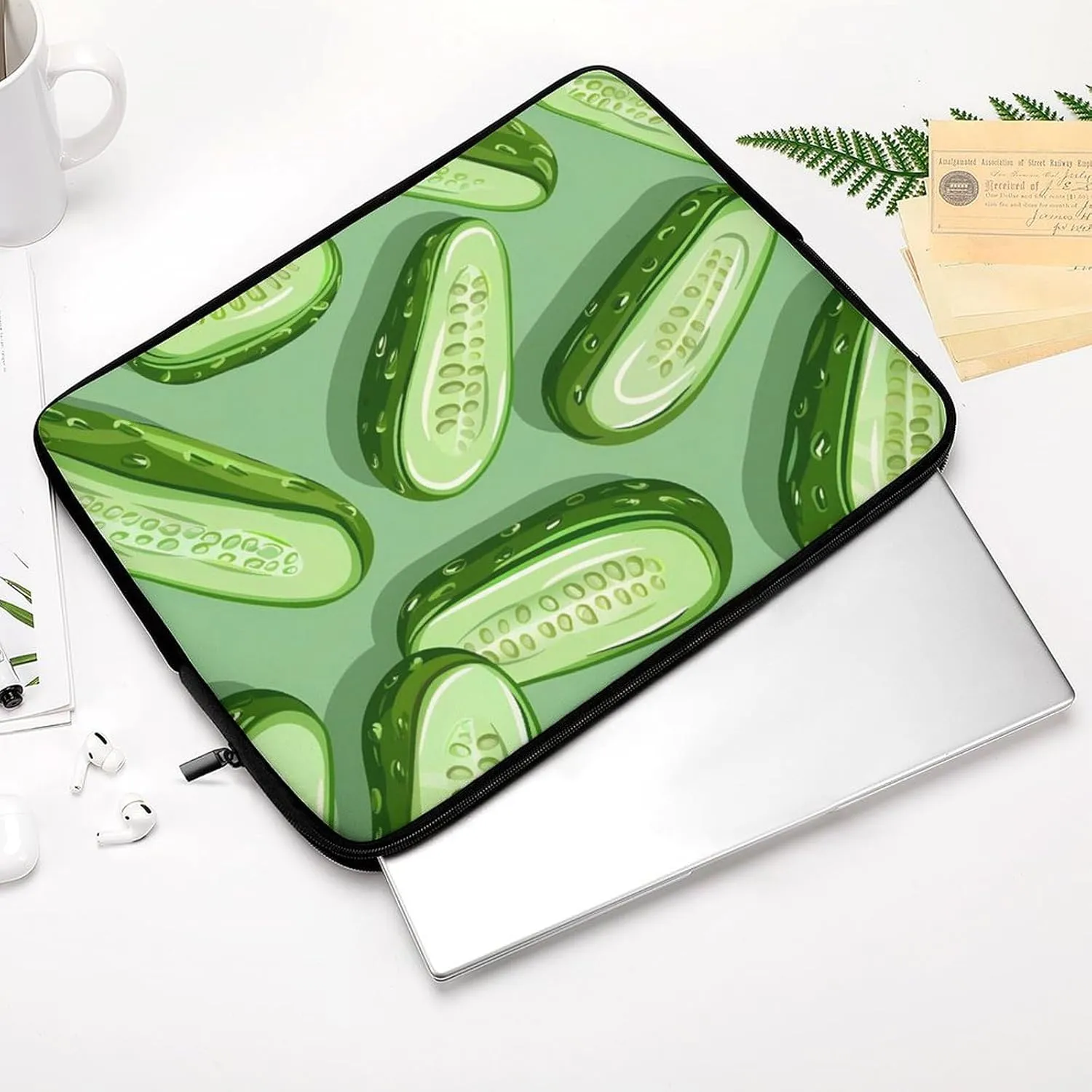 Dill Pickles Personalized Laptop Bag Business Casual Laptop Cases Slim Computer Bag Briefcase