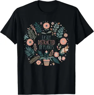 Easily Distracted By Plants For Plants Lover Boho Women T-Shirt