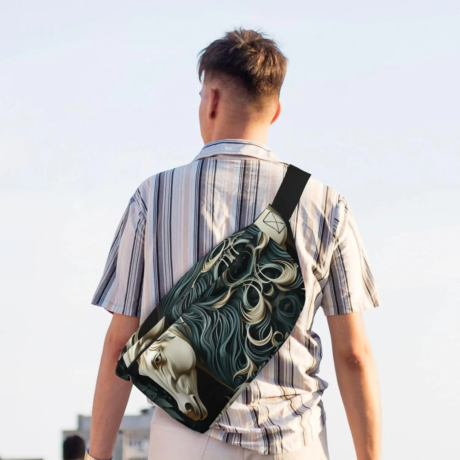 Fanny Pack for Men Women Horse Pattern Belt Bag with Adjustable Strap Fashion Waist Bag Waist Pack for Travel