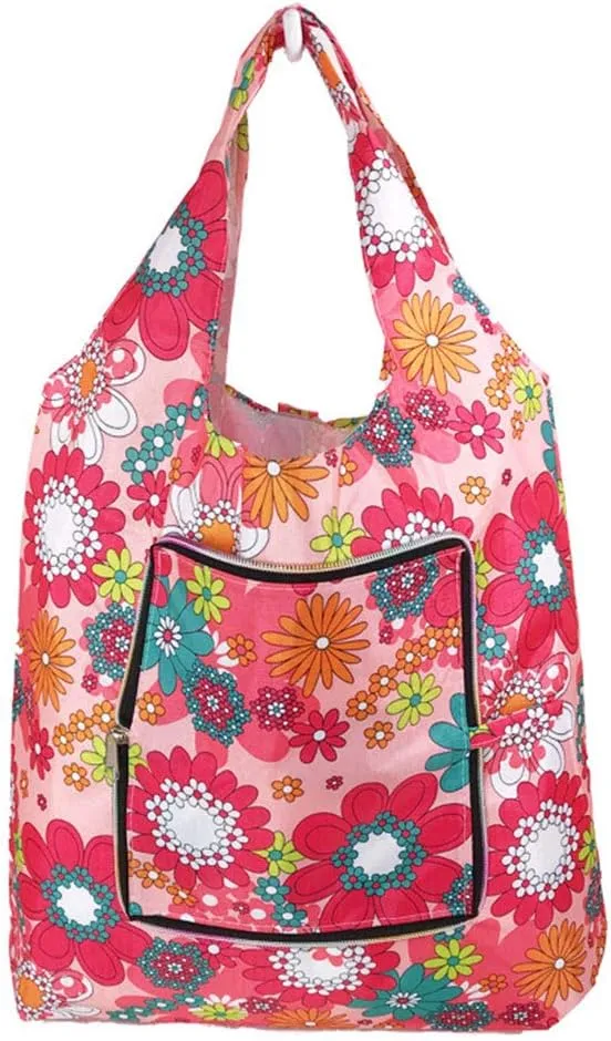 Foldable Handy Shopping Bags Printing Reusable Recycle Storage Handba
