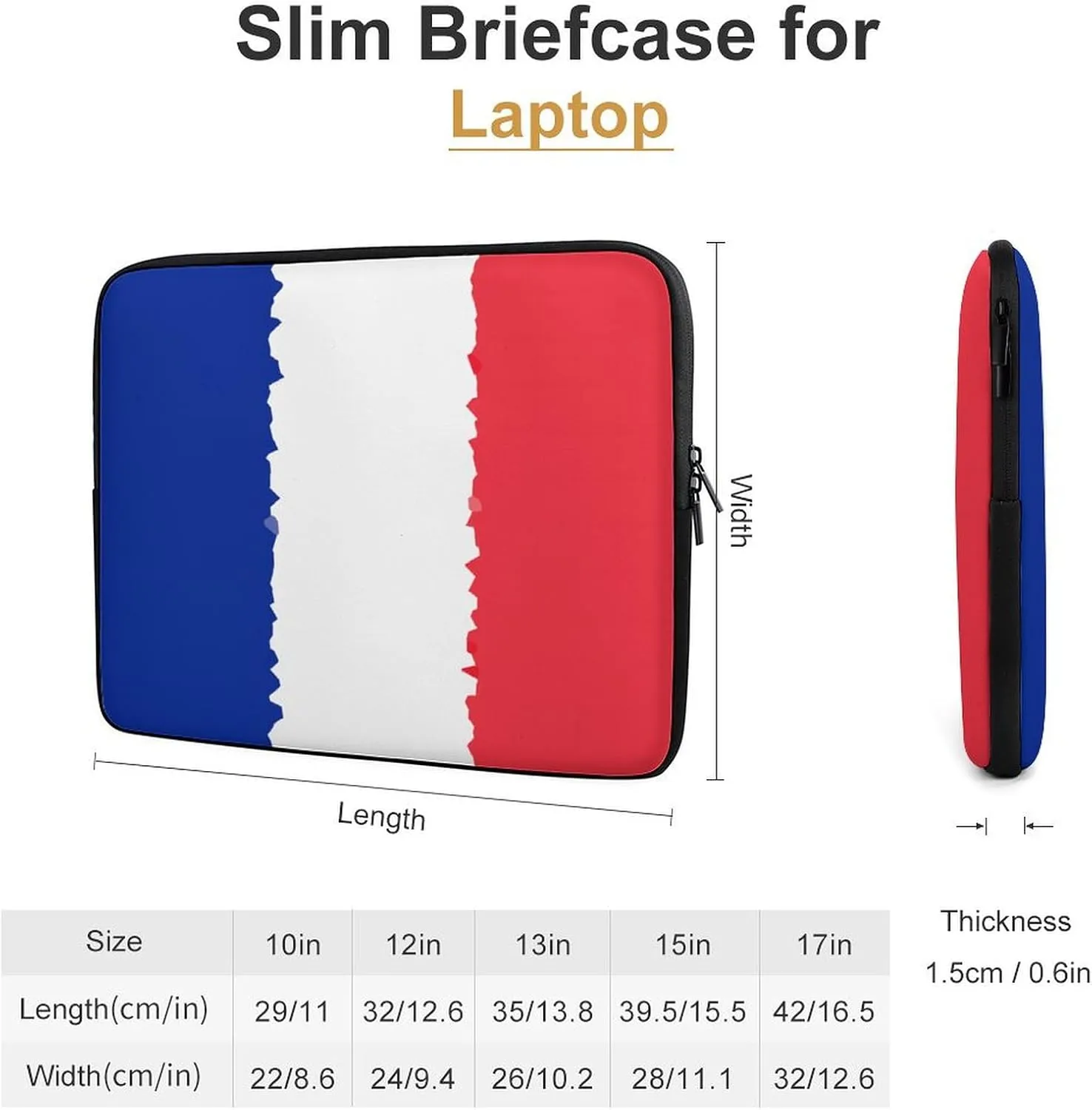 France Personalized Laptop Bag Business Casual Laptop Cases Slim Computer Bag Briefcase