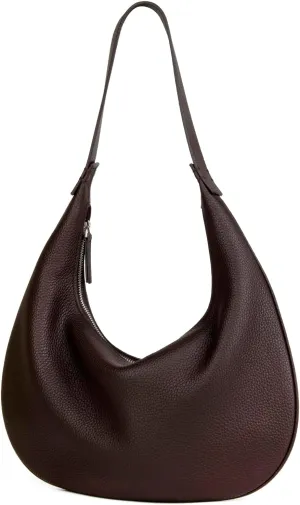 Full Grained Real Leather Hobo Bags for WomenWomen's Crescent Handbag with Wide Shoulder Strap