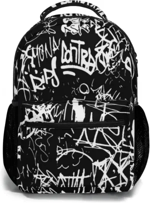 Funny Graffiti Art Backpack, Laptop Backpack with Multiple Pockets for Adult Hiking Travel Work 17 Inch