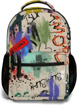 Funny Graffiti Art Backpack, Laptop Backpack with Multiple Pockets for Adult Hiking Travel Work 17 Inch