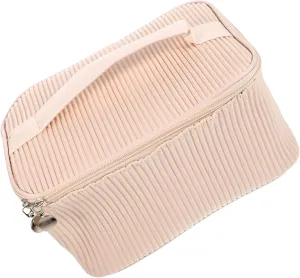 GALPADA Butter Toast Cosmetic Bag Portable Makeup Bag Woven Travel Cosmetic Bag Cosmetic Brush Holder Toiletries Bag Cosmetic Bags for Women Makeup Pouch Suitcase Makeup Travel Bag Pu