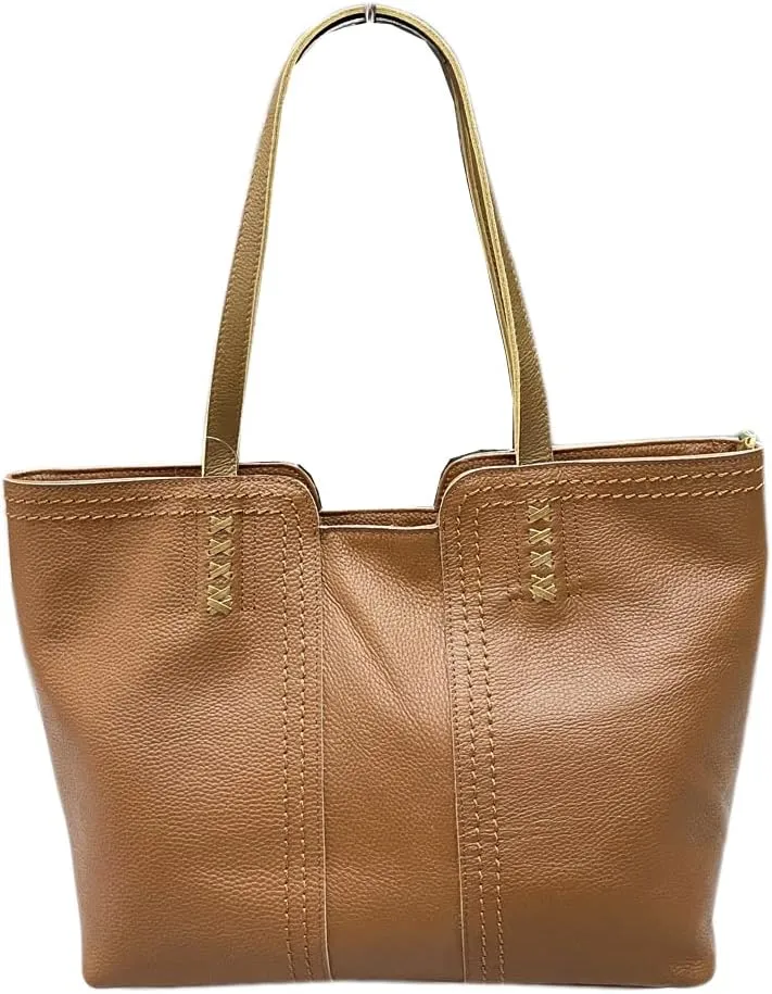 Genuine Leather White Collar Briefcase Casual Messenger Bag Top Handle Tote Cross-body Bags Work Bags