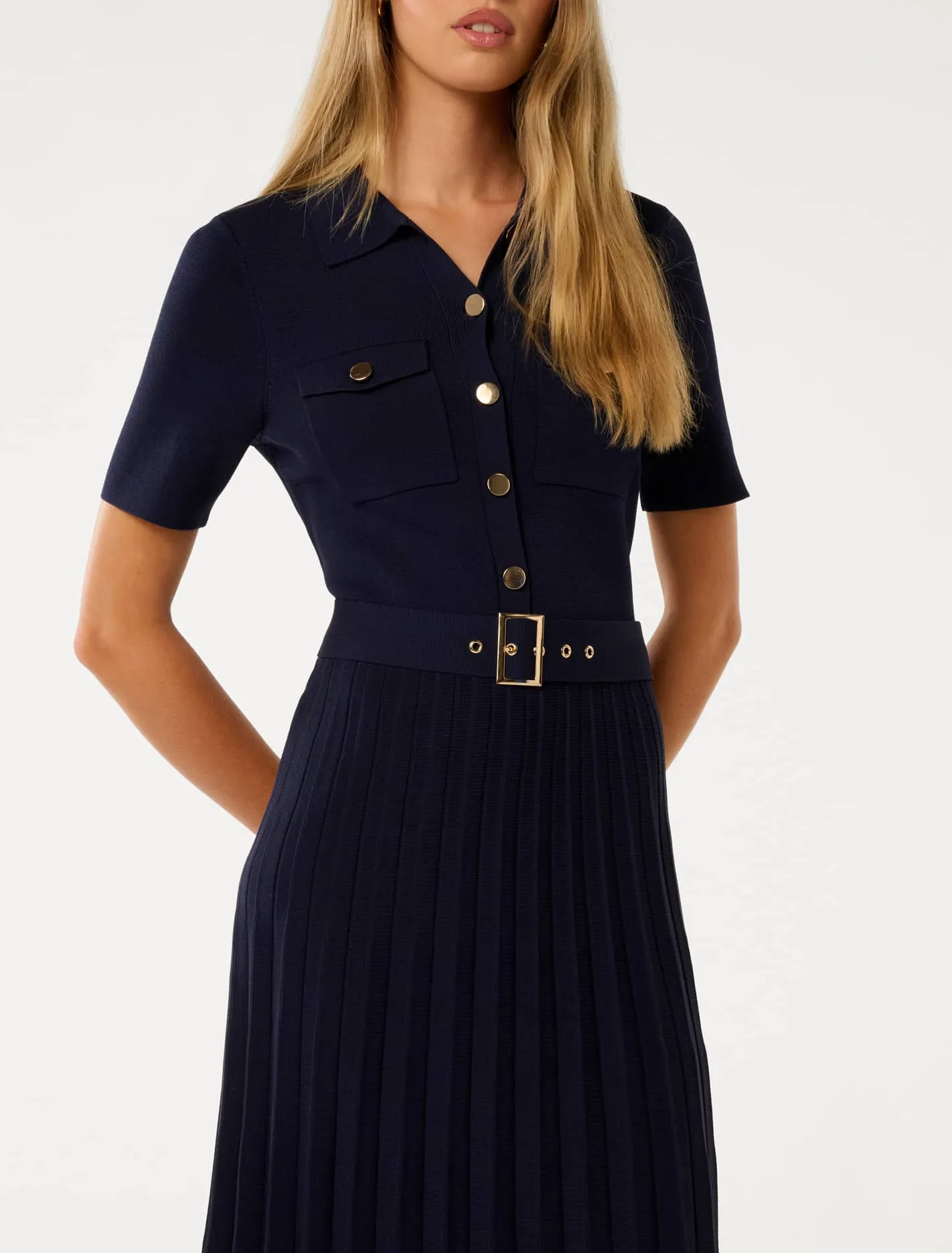Gigi Utility Midi Knit Dress