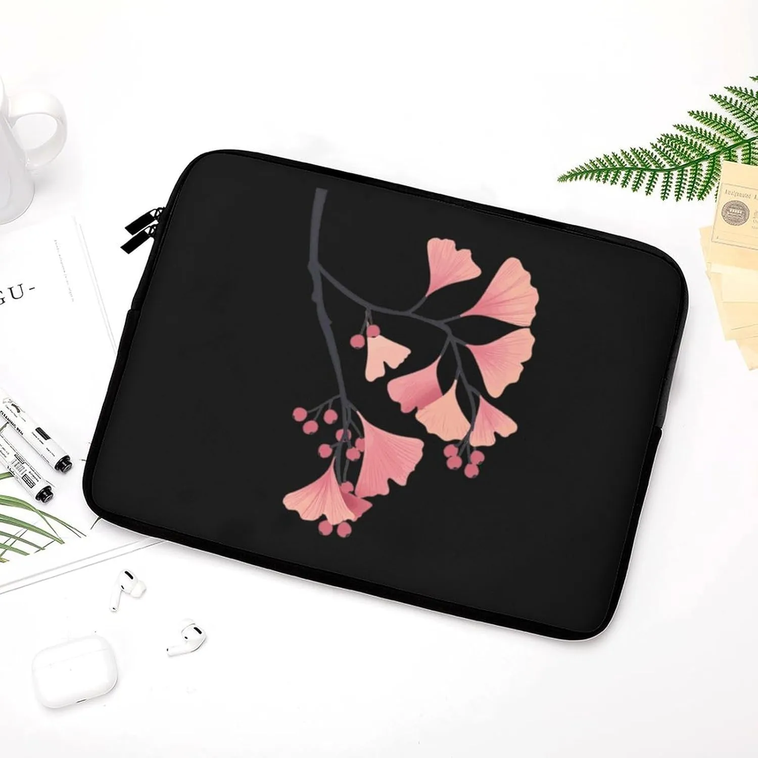 Ginkgo Tree Personalized Laptop Bag Business Casual Laptop Cases Slim Computer Bag Briefcase