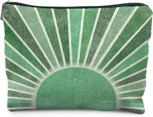 Green Boho Makeup Bag Gifts for Women, Vintage Sunshine Sun Beach Makeup Bag, Sunshine Gifts for Women
