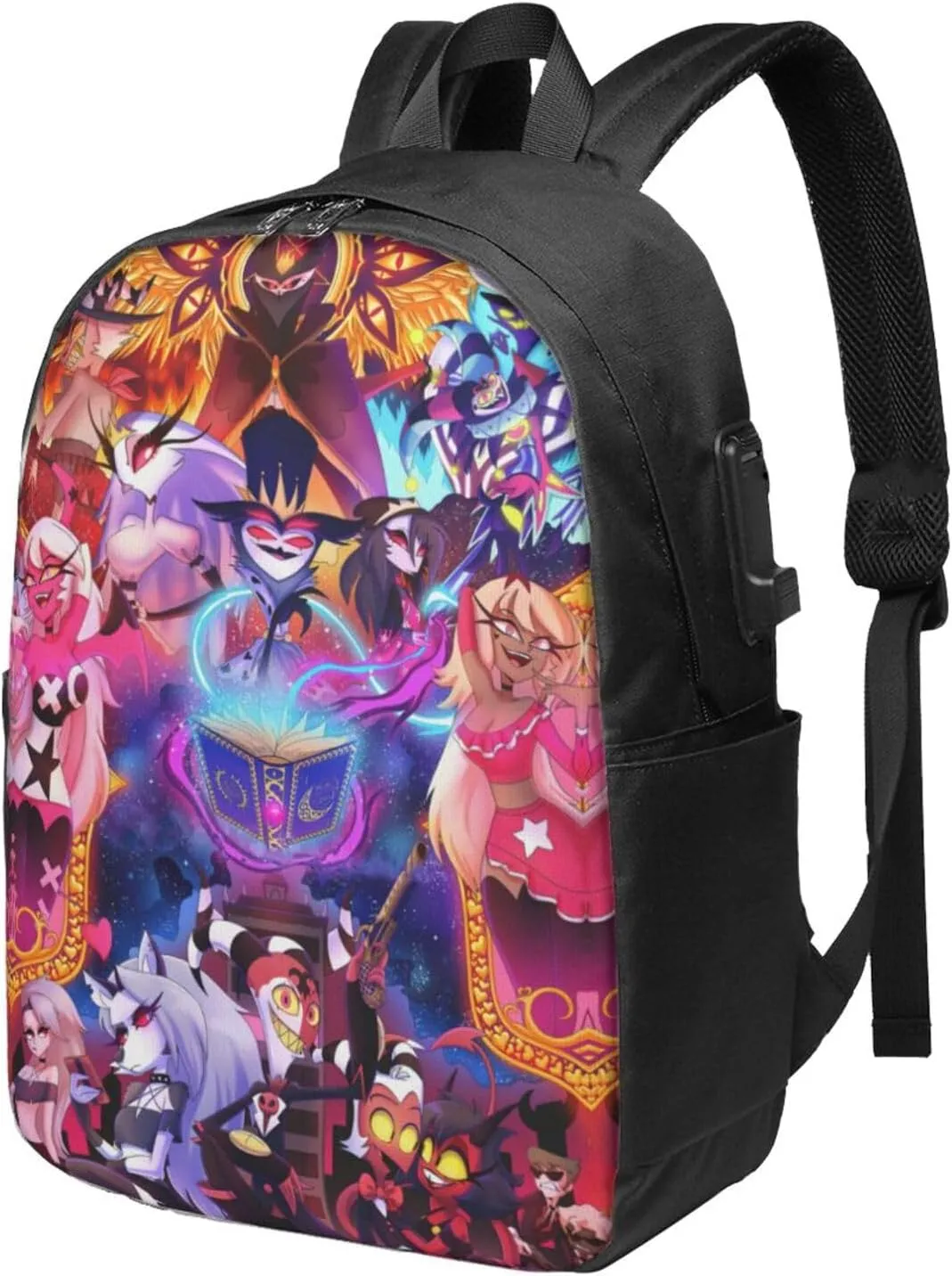 Helluva Comedy Boss Laptop Backpack Sport Bags Work Rucksack Classic Travel Bags Unisex Adult Casual Daypack for Hiking Notebook Bag with Usb Charging Port