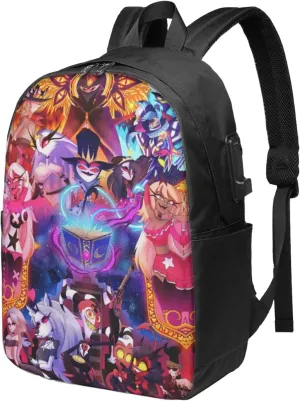Helluva Comedy Boss Laptop Backpack Sport Bags Work Rucksack Classic Travel Bags Unisex Adult Casual Daypack for Hiking Notebook Bag with Usb Charging Port