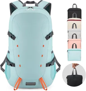 Hiking Backpack,40L Travel Backpacks for Men Women,Water Resistant Ultra Lightweight Foldable Packable Camping Daypack,Light Blue