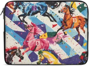 Horse Races Personalized Laptop Bag Business Casual Laptop Cases Slim Computer Bag Briefcase