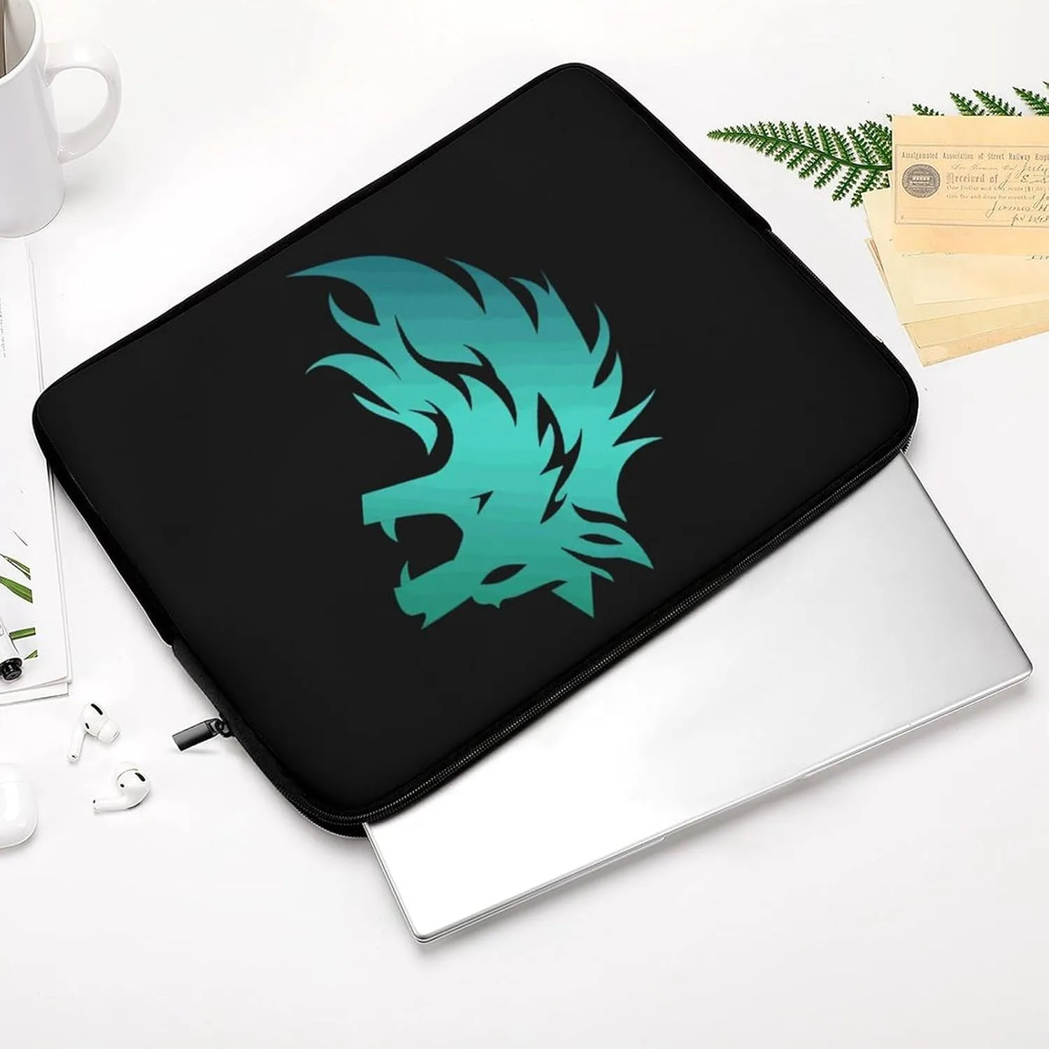 Howling Wolf Personalized Laptop Bag Business Casual Laptop Cases Slim Computer Bag Briefcase