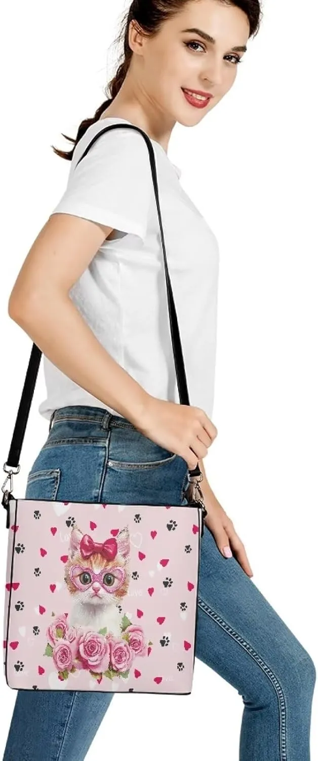HUGS IDEA Boho Bags for Women Leather Handbag Shoulder Bucket Crossbody Purse