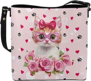 HUGS IDEA Boho Bags for Women Leather Handbag Shoulder Bucket Crossbody Purse