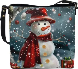 HUGS IDEA Boho Bags for Women Leather Handbag Shoulder Bucket Crossbody Purse