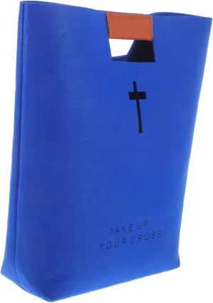 IMIKEYA Large Bible Bag Felt Tote Handbag Christian Organizer Multi-functional Shopping Bag