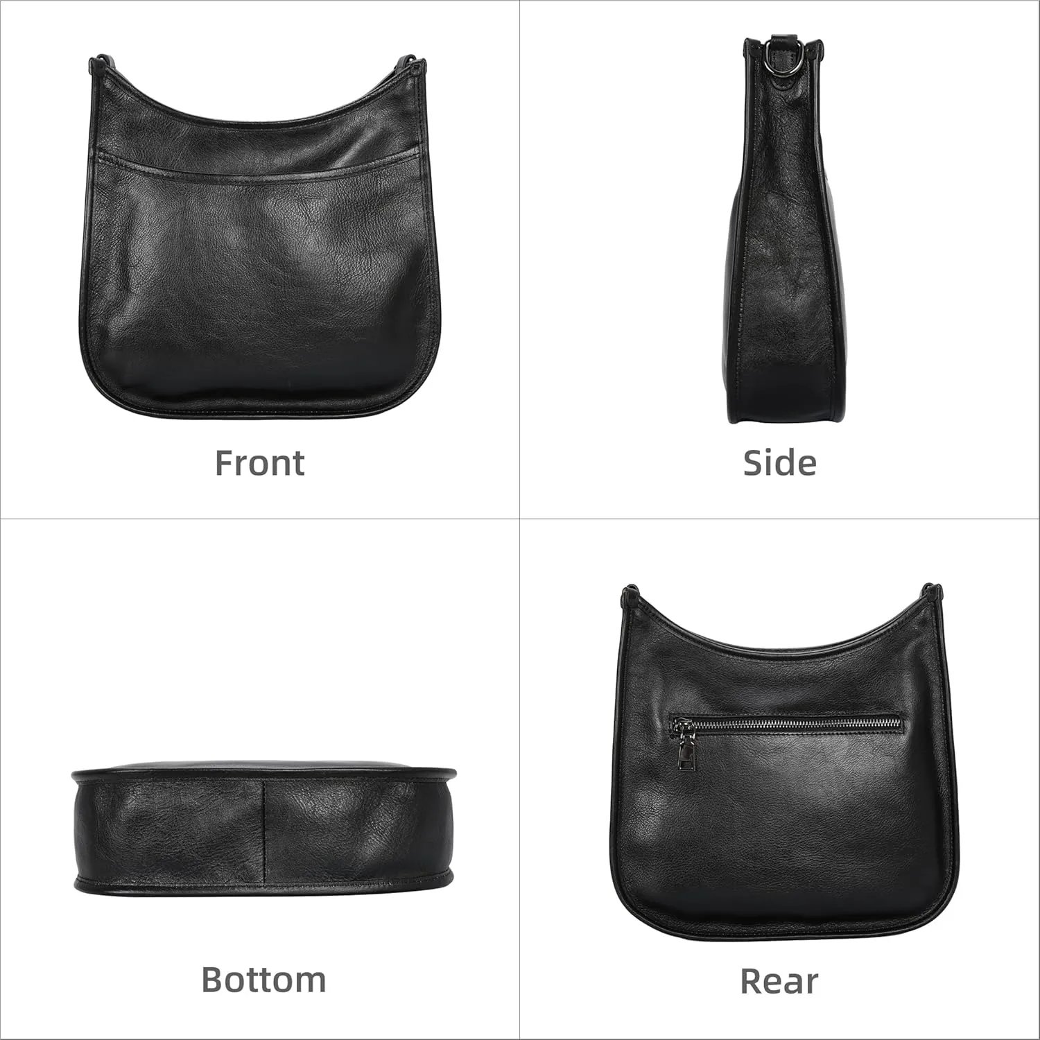 Iswee Crossbody Bags for Women Genuine Leather Purses Vintage Shoulder Handbags Travel Cross Body Bag with Boho Strap