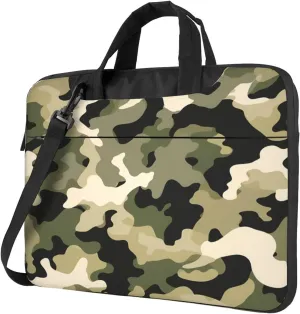 Laptop Bag Case Classic Camo Camouflage Print Computer Messenger Shoulder Bag Laptop Sleeve Briefcase