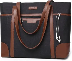 Laptop Bag for Women,ChaseChic Waterproof Classic Teacher's Tote Bag 15.6in Computer Work Bags for Women with Luggage Strap