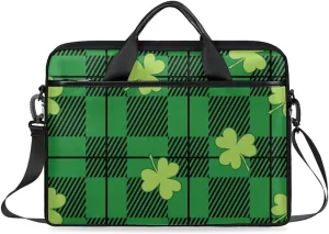Laptop Shoulder Bag Modern St. Patrick's Day Style Tablet Computer Notebook Sleeve Messenger Bags Carrying Case with Strap Briefcase Tote for 14 15 in Laptops