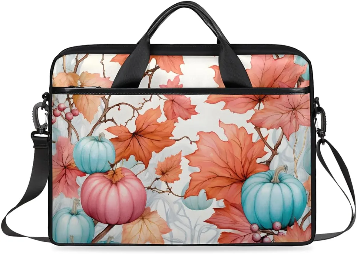 Laptop Shoulder Bag Thanksgiving Day Autumn Modern Tablet Computer Notebook Sleeve Messenger Bags Carrying Case with Strap Briefcase Tote for 14 15 in Laptops