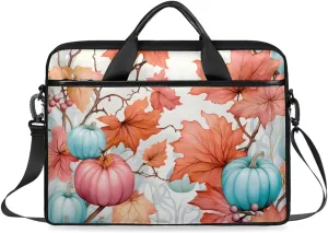 Laptop Shoulder Bag Thanksgiving Day Autumn Modern Tablet Computer Notebook Sleeve Messenger Bags Carrying Case with Strap Briefcase Tote for 14 15 in Laptops