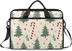 Laptop Shoulder Bag Xmas Tree Modern Decor Tablet Computer Notebook Sleeve Messenger Bags Carrying Case with Strap Briefcase Tote for 14 15 in Laptops