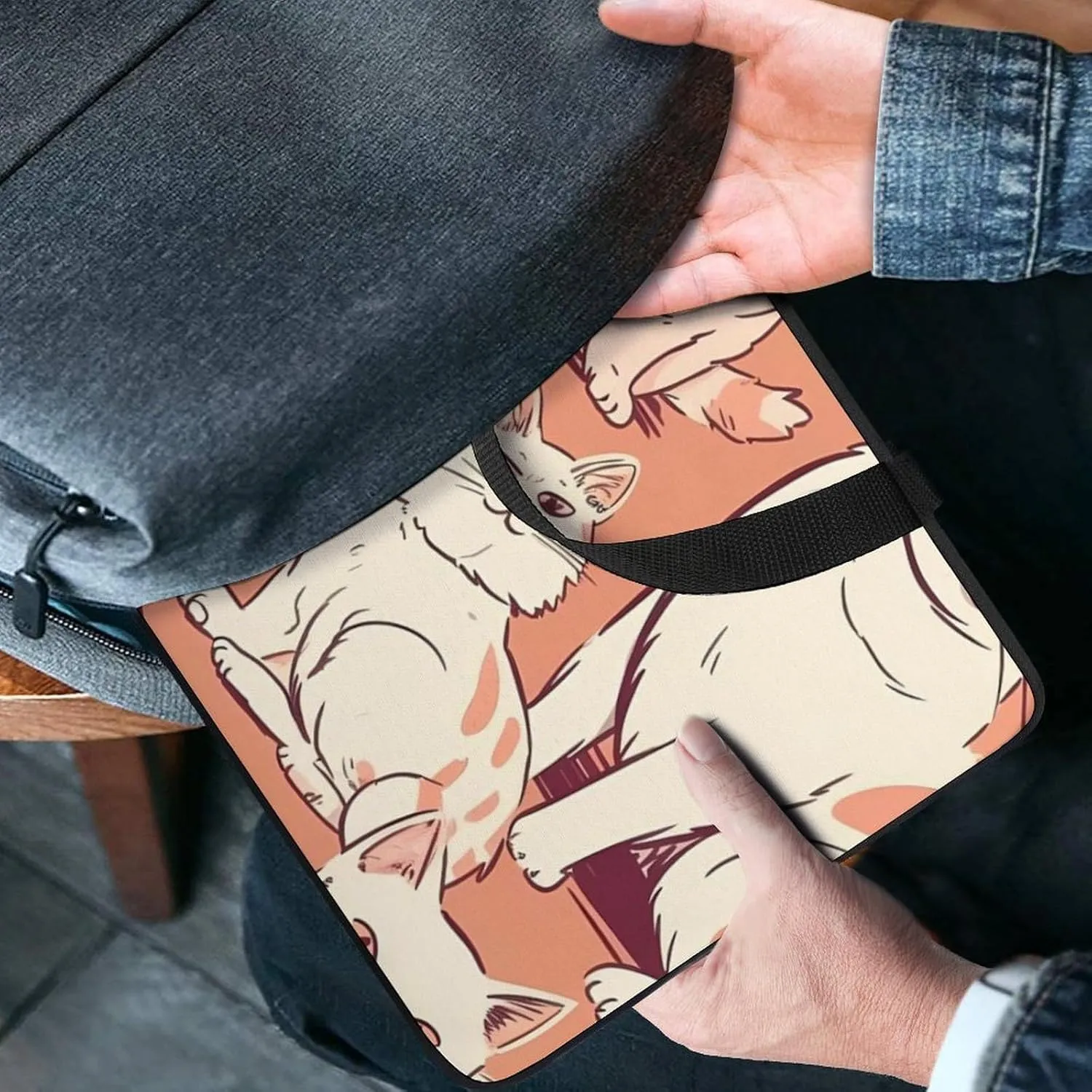 Laptop Sleeve with Handle Cat Different Poses Laptop Sleeve Bag Ultra-Thin Computer Bag Cover for 12-17 Inch