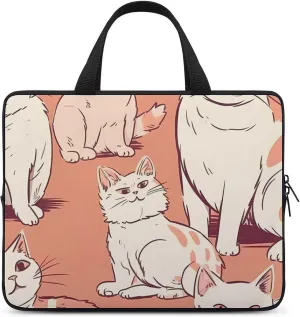 Laptop Sleeve with Handle Cat Different Poses Laptop Sleeve Bag Ultra-Thin Computer Bag Cover for 12-17 Inch