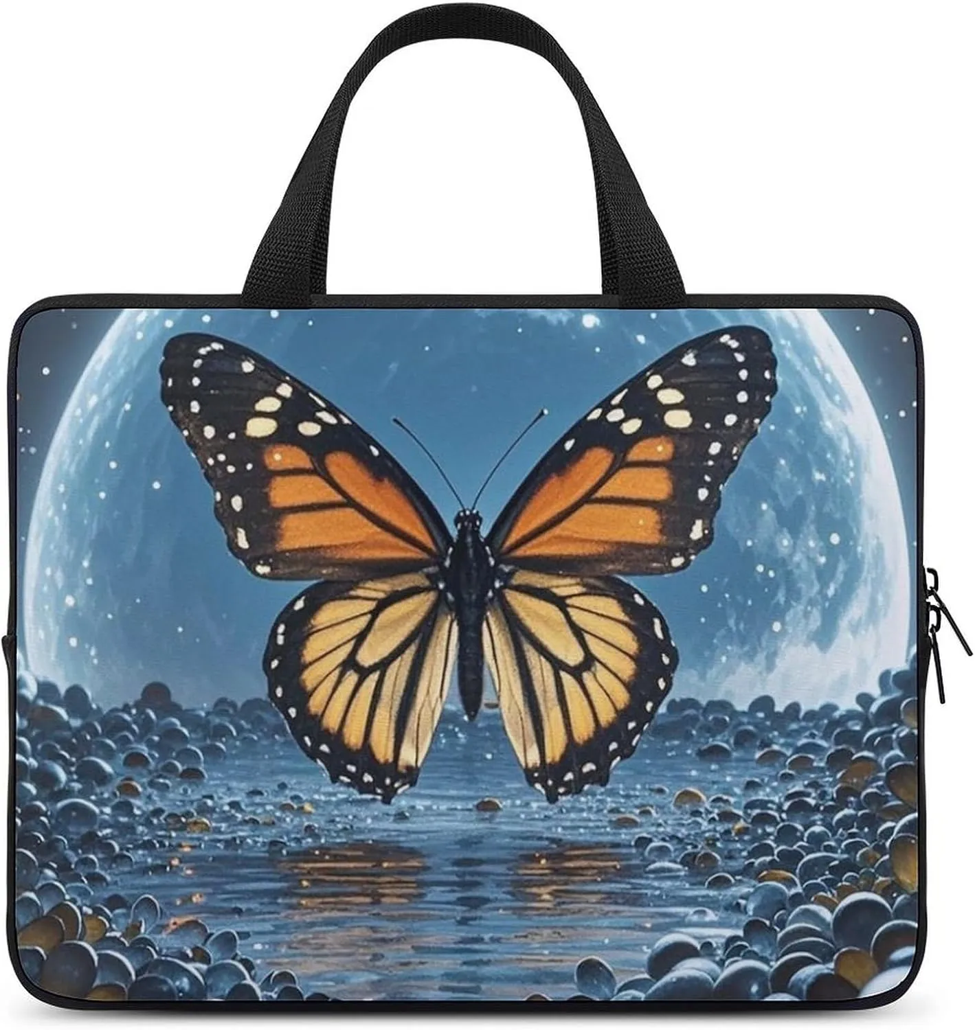 Laptop Sleeve with Handle Flying Butterflies Laptop Sleeve Bag Ultra-Thin Computer Bag Cover for 12-17 Inch